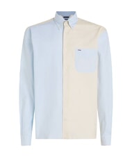 TOMMY HILFIGER TH Color block long-sleeved shirt breezy blue - Men's Shirts - 4