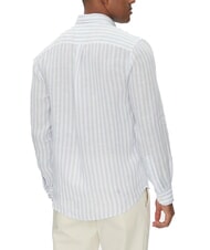 TOMMY HILFIGER TH Regular fit striped linen shirt dark night navy white breton stripe - Men's Shirts - 2