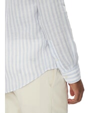 TOMMY HILFIGER TH Regular fit striped linen shirt dark night navy white breton stripe - Men's Shirts - 4
