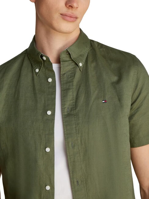 TH Short-sleeved button-down shirt battle green - Men's Shirts