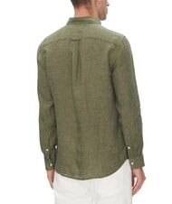 TOMMY HILFIGER TH Regular fit long-sleeved linen shirt battle green - Men's Shirts - 2