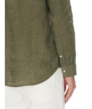 TOMMY HILFIGER TH Regular fit long-sleeved linen shirt battle green - Men's Shirts - 4