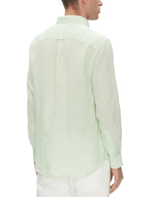 TH Regular fit long-sleeved linen shirt opal green - Men's Shirts
