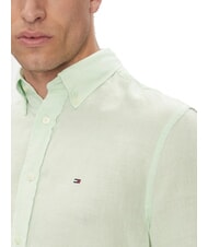TOMMY HILFIGER TH Regular fit long-sleeved linen shirt opal green - Men's Shirts - 3