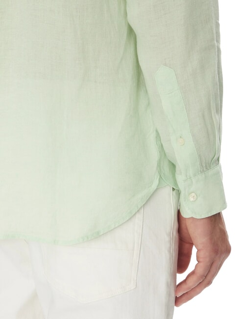 TH Regular fit long-sleeved linen shirt opal green - Men's Shirts