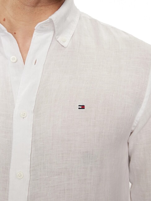 TH Regular fit long-sleeved linen shirt optical white - Men's Shirts