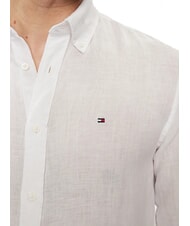 TOMMY HILFIGER TH Regular fit long-sleeved linen shirt optical white - Men's Shirts - 3