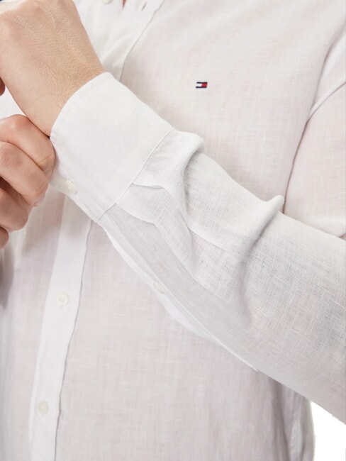 TH Regular fit long-sleeved linen shirt optical white - Men's Shirts