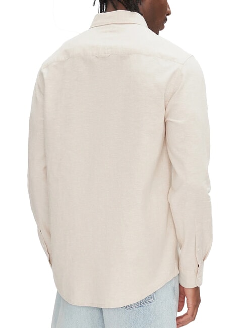 TH JEANS Long-sleeved linen blend shirt relic tan - Men's Shirts
