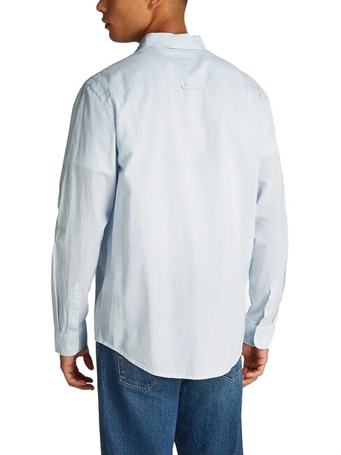 TH JEANS Long-sleeved linen blend shirt sweet blue - Men's Shirts