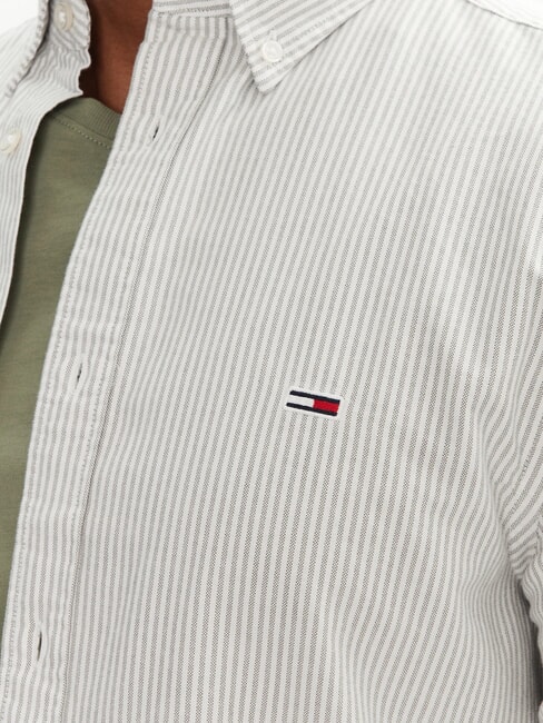 TH JEANS Long-sleeved striped shirt Aruba green stripe - Men's Shirts