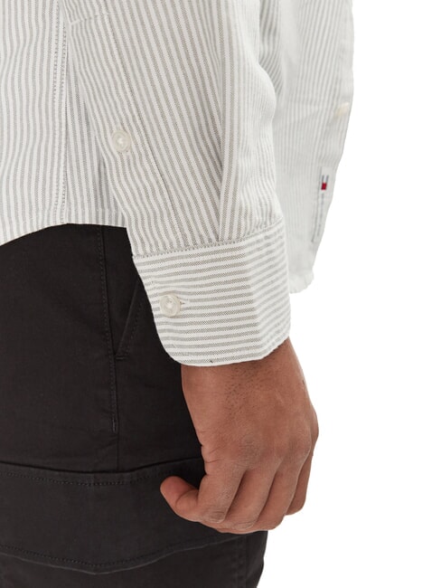 TH JEANS Long-sleeved striped shirt Aruba green stripe - Men's Shirts