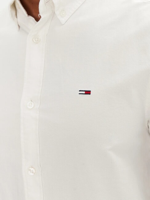 TH JEANS Long-sleeved cotton shirt ecru - Men's Shirts