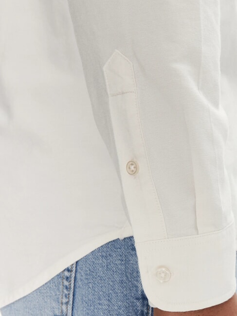 TH JEANS Long-sleeved cotton shirt ecru - Men's Shirts