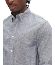 TOMMY HILFIGER TH JEANS Long-sleeved linen blend shirt dark night navy - Men's Shirts - 3