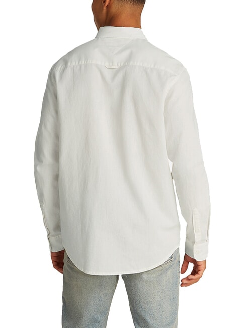 TH JEANS Long-sleeved linen blend shirt ecru - Men's Shirts