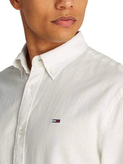 TH JEANS Long-sleeved linen blend shirt ecru - Men's Shirts