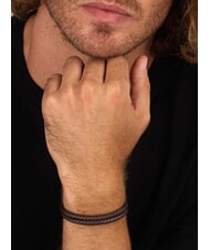 SECTOR BANDY Men's braided leather bracelet brown - Men's Bracelets - 2