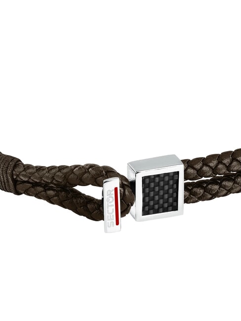 BANDY Men's braided leather bracelet brown - Men's Bracelets