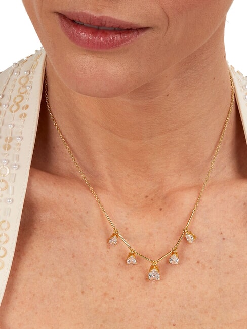 TESORI Drop zirconia necklace SILVER - Necklaces