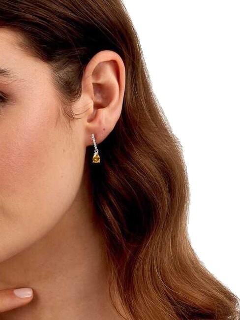 TESORI Crystal drop earrings SILVER - Earrings