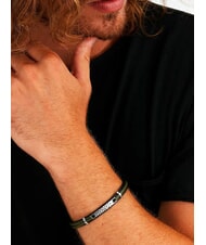 SECTOR BANDY Men's leather and steel bracelet - Men's Bracelets