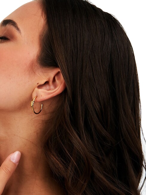 TORCHON Semi-circle earrings gold - Earrings