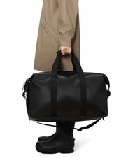 RAINS HILO WEEKEND Waterproof bag black grain - Duffle bags - 4