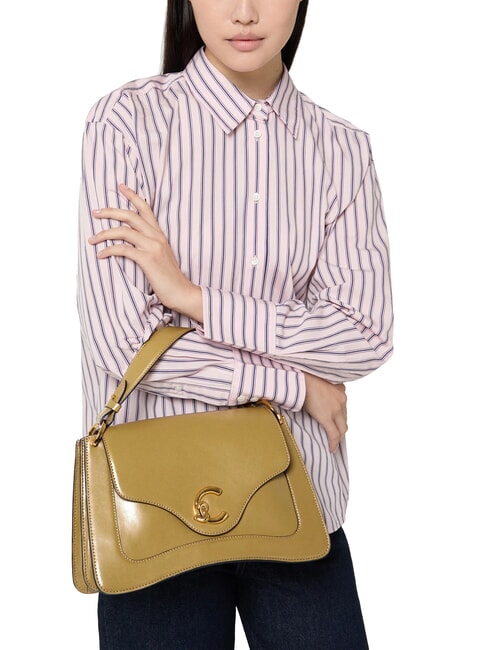 C-ME CALF COCKER Leather briefcase bag with shoulder strap seagrass - Women&rsquo;s Bags