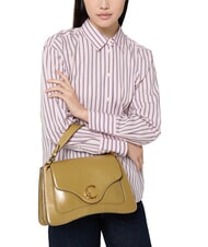 COCCINELLE C-ME CALF COCKER Leather briefcase bag with shoulder strap seagrass - Women&rsquo;s Bags - 4