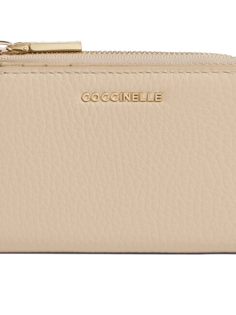 METALLIC SOFT Small leather wallet sandshell - Women&rsquo;s Wallets