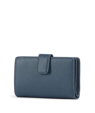 COCCINELLE METALLIC SOFT Wallet in hammered leather deep blue - Women&rsquo;s Wallets - 3