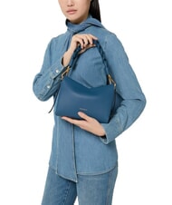 COCCINELLE BOHEME GRANA DOUBLE Handbag, with shoulder strap, in leather deep bl/sandshe - Women&rsquo;s Bags - 4