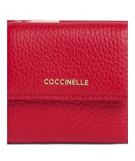 COCCINELLE METALLIC SOFT Pebbled leather wallet scarlet - Women&rsquo;s Wallets - 3
