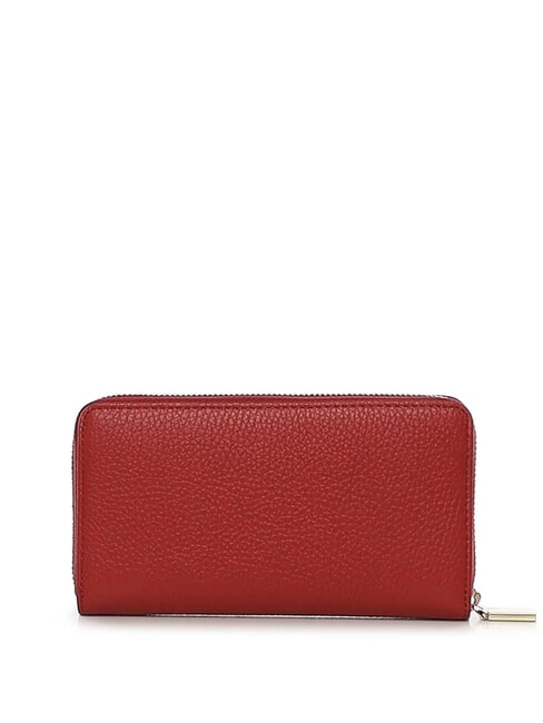 METALLIC SOFT Textured leather zip wallet scarlet - Women&rsquo;s Wallets