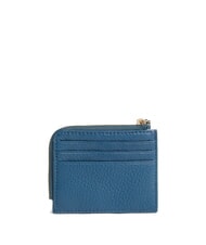 COCCINELLE TASSEL Card holder with zip in hammered leather deep blue - Women&rsquo;s Wallets - 2