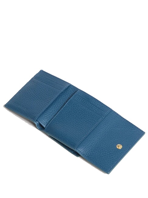 METALLIC SOFT Pebbled leather wallet deep blue - Women&rsquo;s Wallets