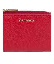 COCCINELLE METALLIC SOFT Small leather wallet scarlet - Women&rsquo;s Wallets - 3