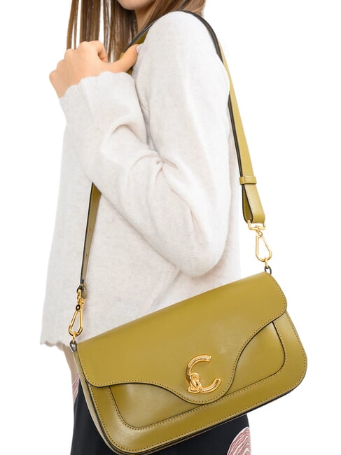 C-ME CALF Shoulder bag, in leather seagrass - Women&rsquo;s Bags