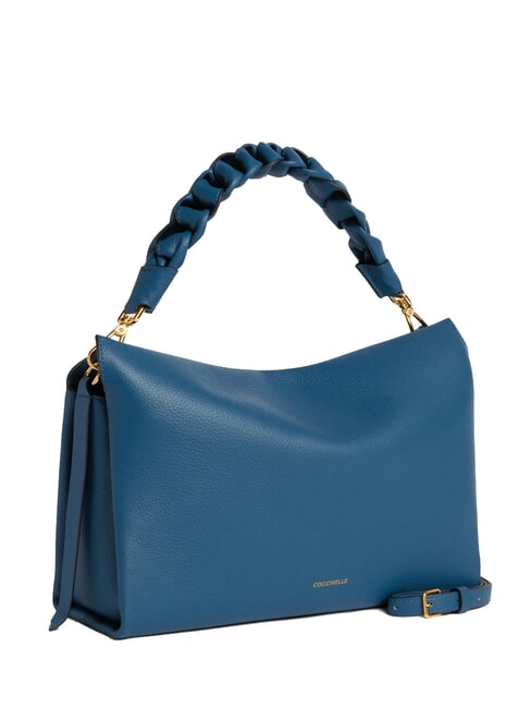 BOHEME GRANA DOUBLE Handbag, with shoulder strap, in leather deep bl/sandshe - Women&rsquo;s Bags