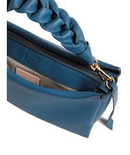 COCCINELLE BOHEME GRANA DOUBLE Handbag, with shoulder strap, in leather deep bl/sandshe - Women&rsquo;s Bags - 3