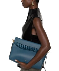 COCCINELLE BOHEME GRANA DOUBLE Handbag, with shoulder strap, in leather deep bl/sandshe - Women&rsquo;s Bags - 4