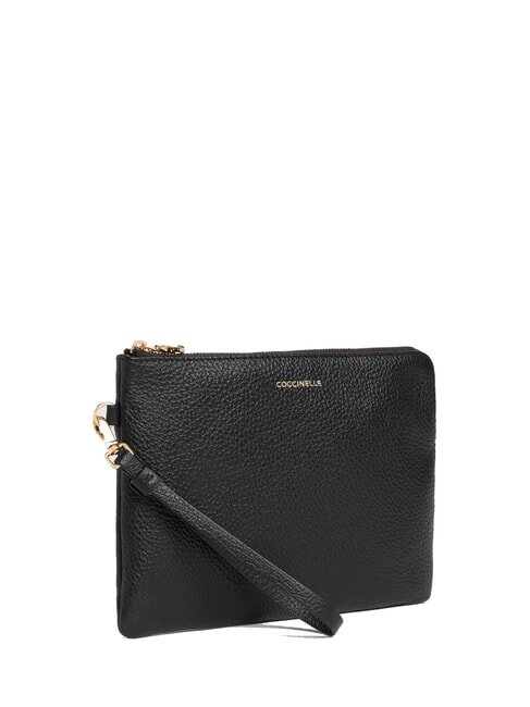 C-ME SOFTY Leather clutch bag Black - Women&rsquo;s Bags