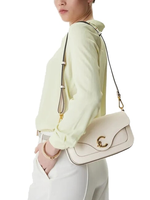 C-ME CALF Shoulder bag, in leather pearl - Women&rsquo;s Bags