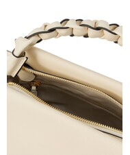 COCCINELLE BOHEME GRANA DOUBLE Handbag, with shoulder strap, in leather blanc / des - Women&rsquo;s Bags - 3