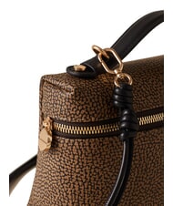 BORBONESE GEMINI Small trunk bag with shoulder strap natural op / black - Women&rsquo;s Bags - 3