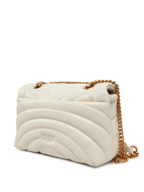 LOVE PUFF MINI Mini shoulder bag in nappa silk white-antique gold - Women&rsquo;s Bags