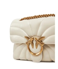 PINKO LOVE PUFF MINI Mini shoulder bag in nappa silk white-antique gold - Women&rsquo;s Bags - 3