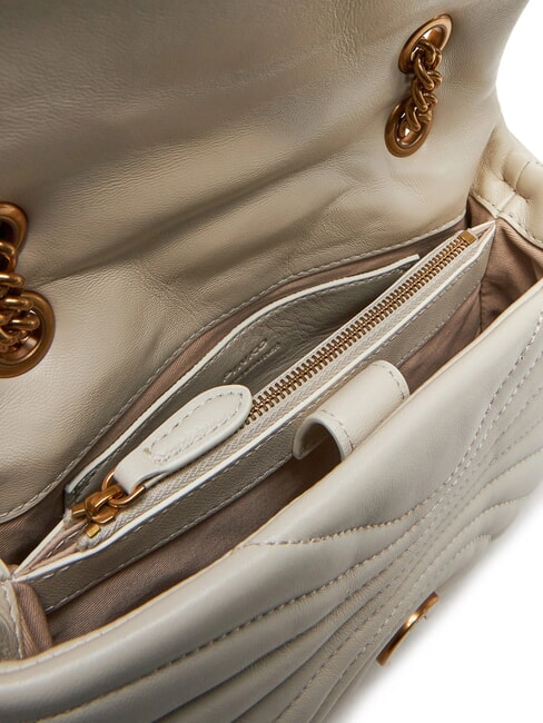 LOVE PUFF MINI Mini shoulder bag in nappa silk white-antique gold - Women&rsquo;s Bags