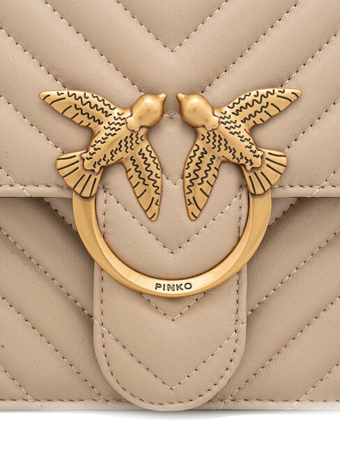 CLASSIC LOVE ONE Nappa leather bag beige-smoky gray-antique gold - Women&rsquo;s Bags